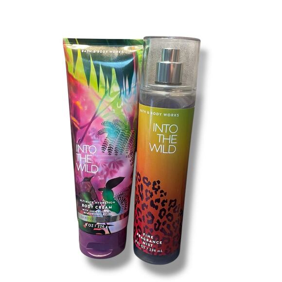 Bath & Body Works Into the Wild Fragrance Mist & Ultimate Hydrate Body Cream x2 - Picture 2 of 10